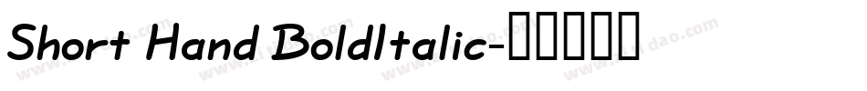 Short Hand BoldItalic字体转换